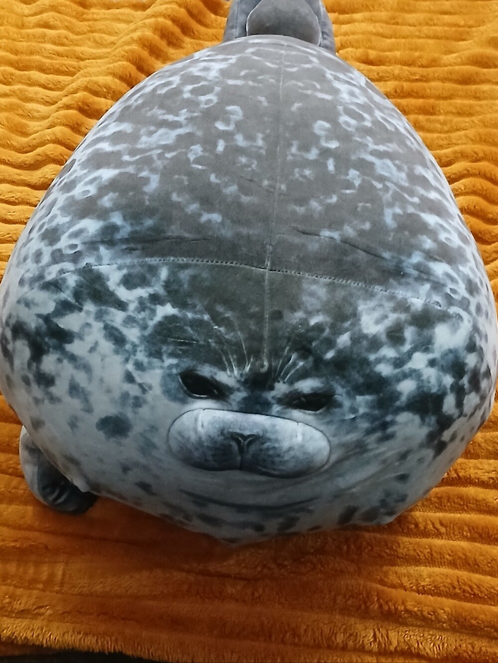 23" Seal Plush Gray Spotted Stuffed Animal Soft Chubby Seal Pillow Toy